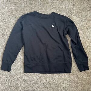 Jordan Childrens Black Crew Neck Pull On Sweatshirt Size M (10/12)